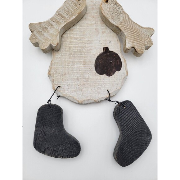 Rustic Ghost In Boots Hanging Decoration Wooden Halloween Primitive Decor 17" - Picture 3 of 5